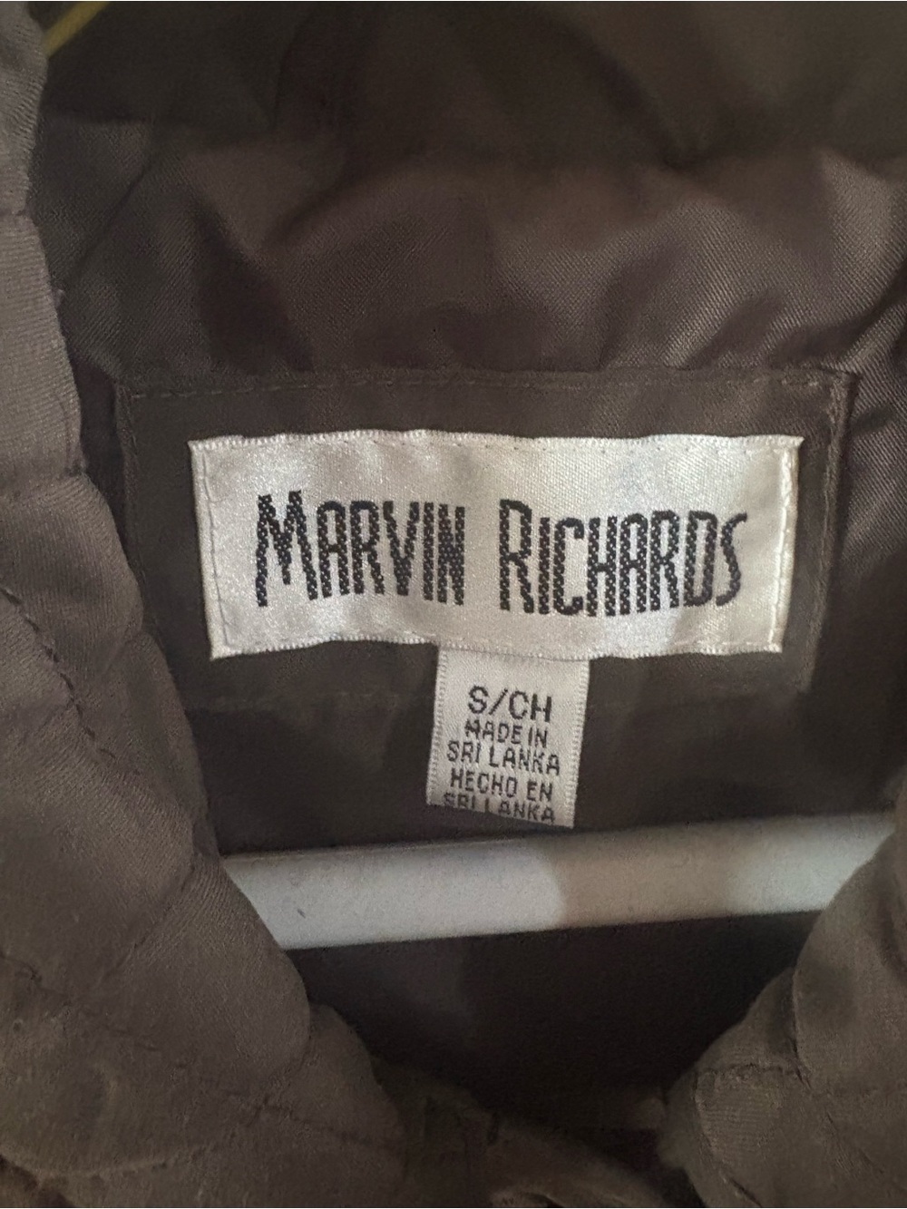Vintage Marvin Richards Quilted Jacket Coat Women’s SM Brown Lightweight - Picture 6 of 7